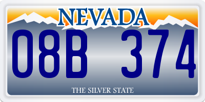 NV license plate 08B374