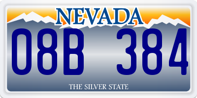 NV license plate 08B384