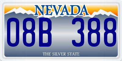 NV license plate 08B388