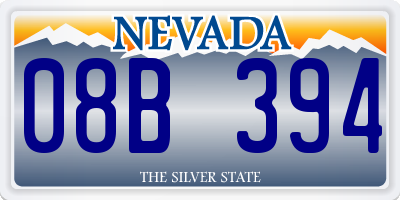 NV license plate 08B394