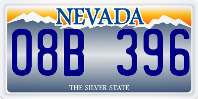 NV license plate 08B396