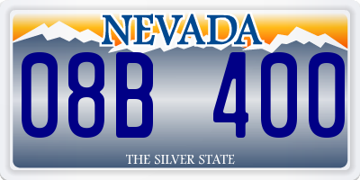 NV license plate 08B400