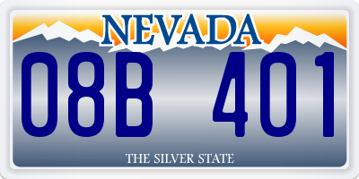 NV license plate 08B401