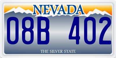 NV license plate 08B402
