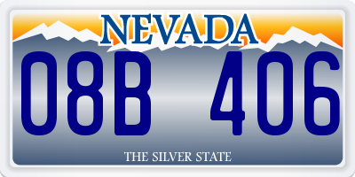 NV license plate 08B406