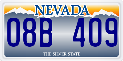 NV license plate 08B409