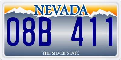 NV license plate 08B411