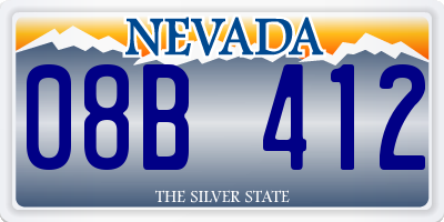 NV license plate 08B412