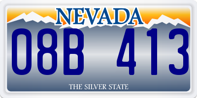 NV license plate 08B413