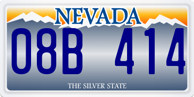 NV license plate 08B414