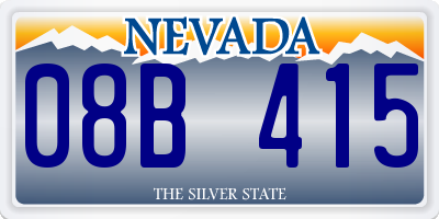 NV license plate 08B415