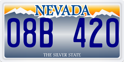 NV license plate 08B420