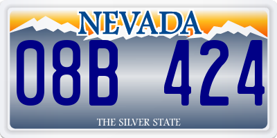 NV license plate 08B424