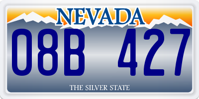 NV license plate 08B427