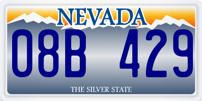 NV license plate 08B429