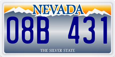 NV license plate 08B431