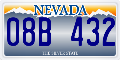 NV license plate 08B432