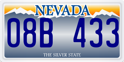 NV license plate 08B433