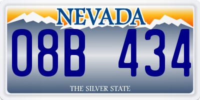 NV license plate 08B434