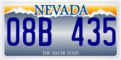 NV license plate 08B435