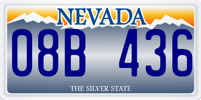 NV license plate 08B436