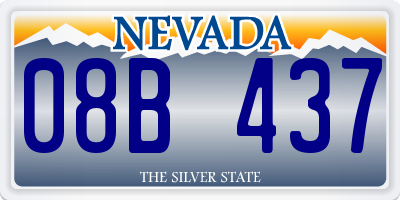 NV license plate 08B437