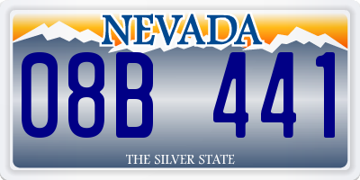NV license plate 08B441