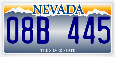 NV license plate 08B445
