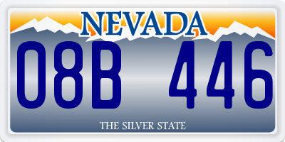 NV license plate 08B446