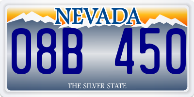 NV license plate 08B450