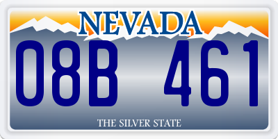 NV license plate 08B461