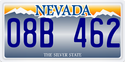 NV license plate 08B462