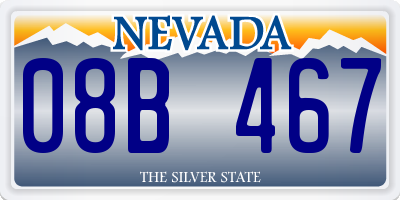 NV license plate 08B467