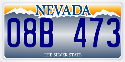 NV license plate 08B473