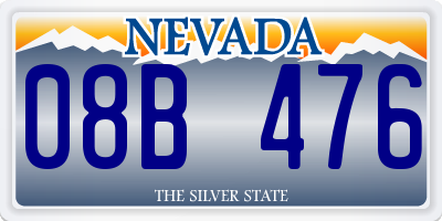 NV license plate 08B476