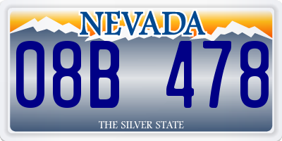 NV license plate 08B478
