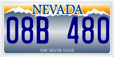 NV license plate 08B480