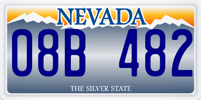 NV license plate 08B482