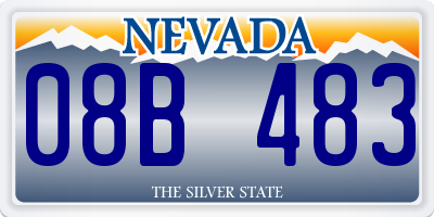 NV license plate 08B483