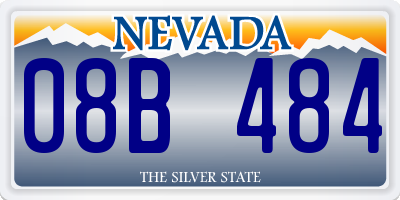 NV license plate 08B484