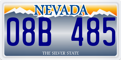 NV license plate 08B485