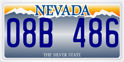 NV license plate 08B486