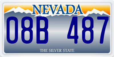 NV license plate 08B487