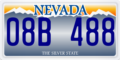 NV license plate 08B488
