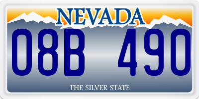 NV license plate 08B490