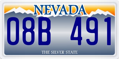 NV license plate 08B491