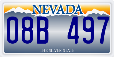NV license plate 08B497