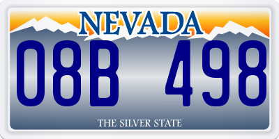 NV license plate 08B498