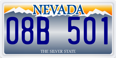 NV license plate 08B501