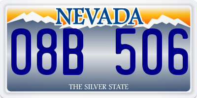 NV license plate 08B506